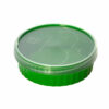 Recycled 100 ml screw cap packaging with lid.