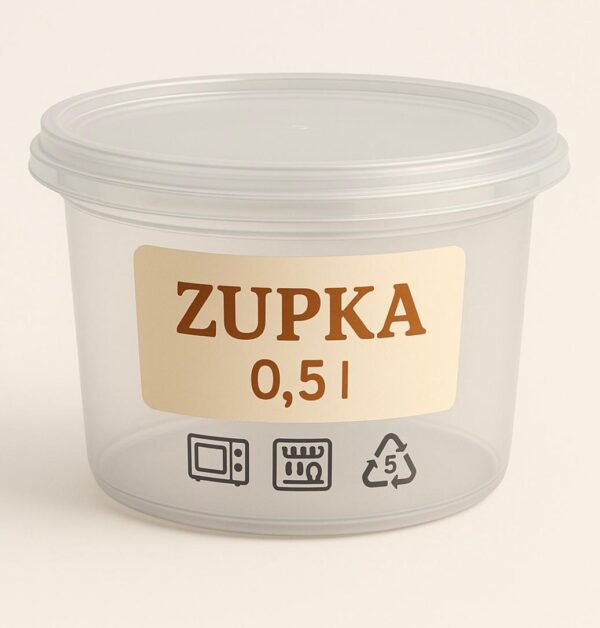 Komplet B-PO 50 pojemnik i wieczko 500 ml.