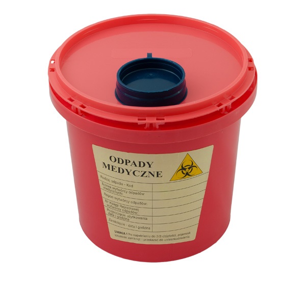 Komplet Pojemnik na odpady medyczne 1 litr