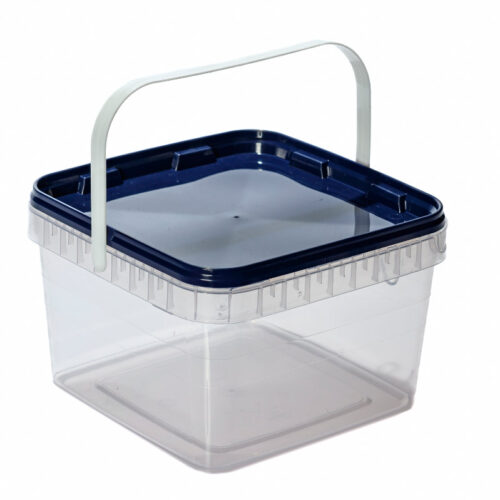 3 l bucket. square with seal protected closure with lid
